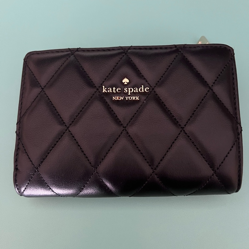 *NWOT* Kate Spade Black Quilted Leather Wallet